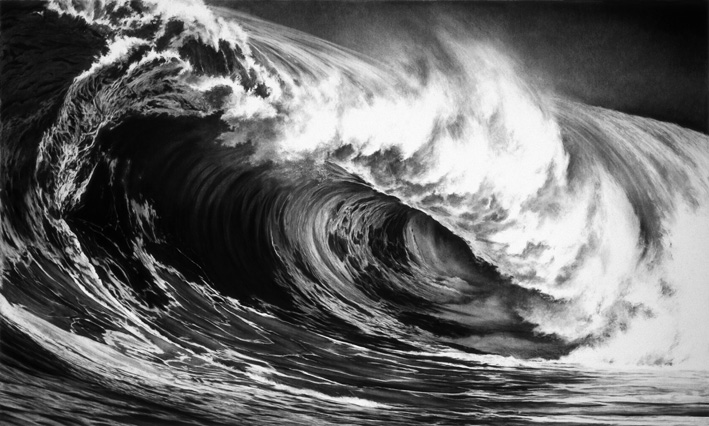 Robert Longo, Untitled. (Godzilla), 2005, aus der Serie: Monster Waves
