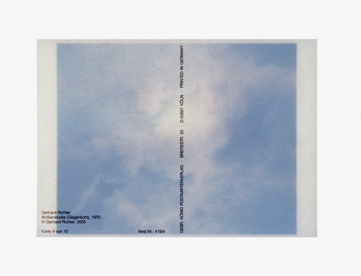 Claudia Angelmaier, Wolkenstudie, 2008, aus der Serie: Art Works