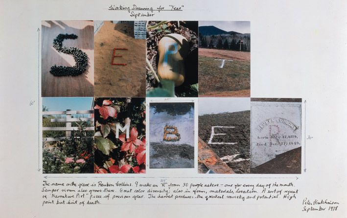Peter Hutchinson, September, 1978, aus der Serie: Working Drawing for "Year"